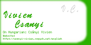 vivien csanyi business card